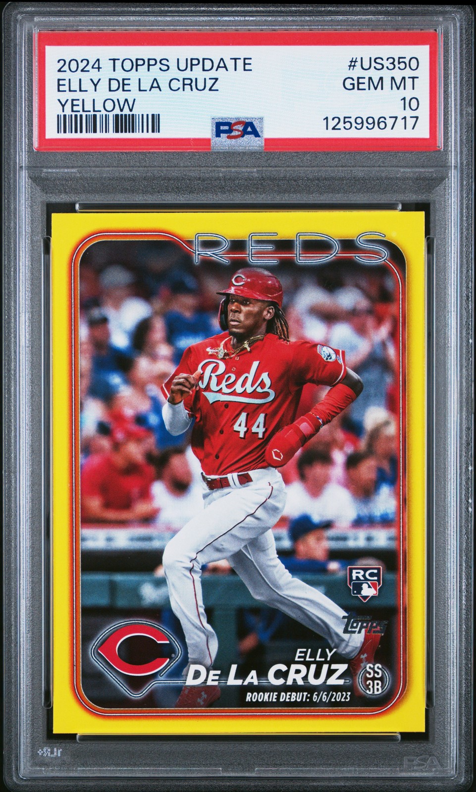 2024 TOPPS UPDATE YELLOW #US350 ELLY DE LA CRUZ PSA 10