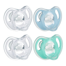 Ultra-Light Silicone Pacifier, 0-6 Months, Symmetrical One-Piece Design, Bpa-Fre