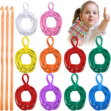 KINMAD 192 Pieces Multicolor Loom Potholder Cotton Loops 7 Inches Elastic Weavin