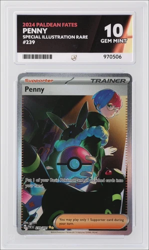 ACE 10 Penny SIR #239 Paldean Fates | English Pokémon Card [PERFECT 10]
