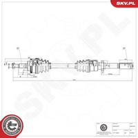 Antriebswelle Esen SKV 40SKV254 FüR Renault ScÉNic 1 GroßRaumlimousine JA0 LA0