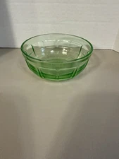 Hazel Atlas Glass Company - Green Colonial Block Small Berry Bowl