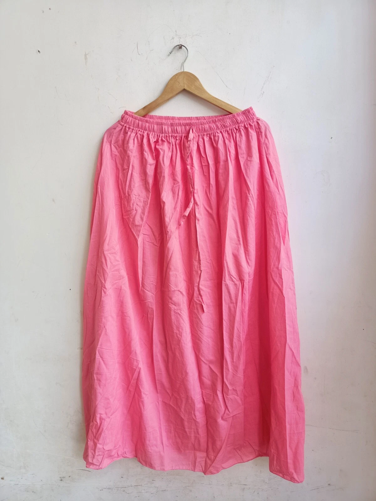 Indian Solid Baby Pink Skirt Cotton Girls Skirt Long Skirt Free Size Beachwear