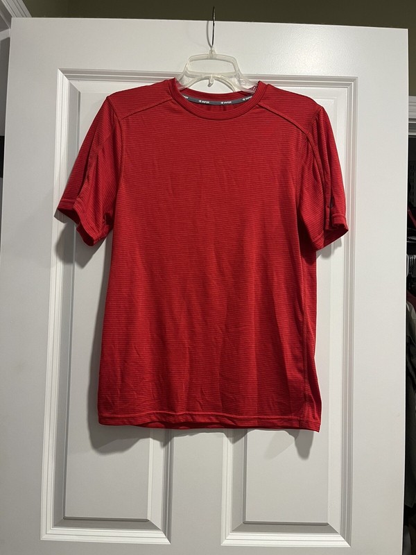 mens champion powertrain t-shirt red small