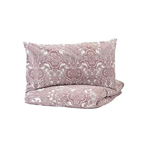 White Dark Pink, IKEA JATTEVALLMO FULL/QUEEN DUVET COVER WITH TWO PILLOW COVERS - Picture 6 of 9