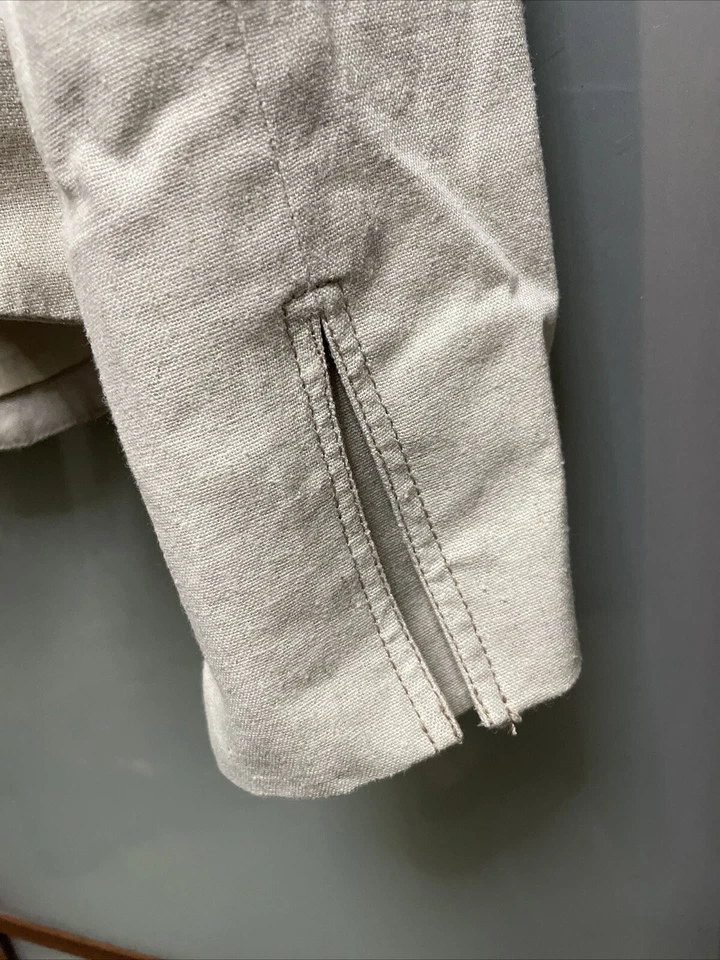 Cache 象牙色 米色 女式 针织 亚麻内衬 运动外套 开衫 夹克 尺码 10 — 第 4/4 张图片