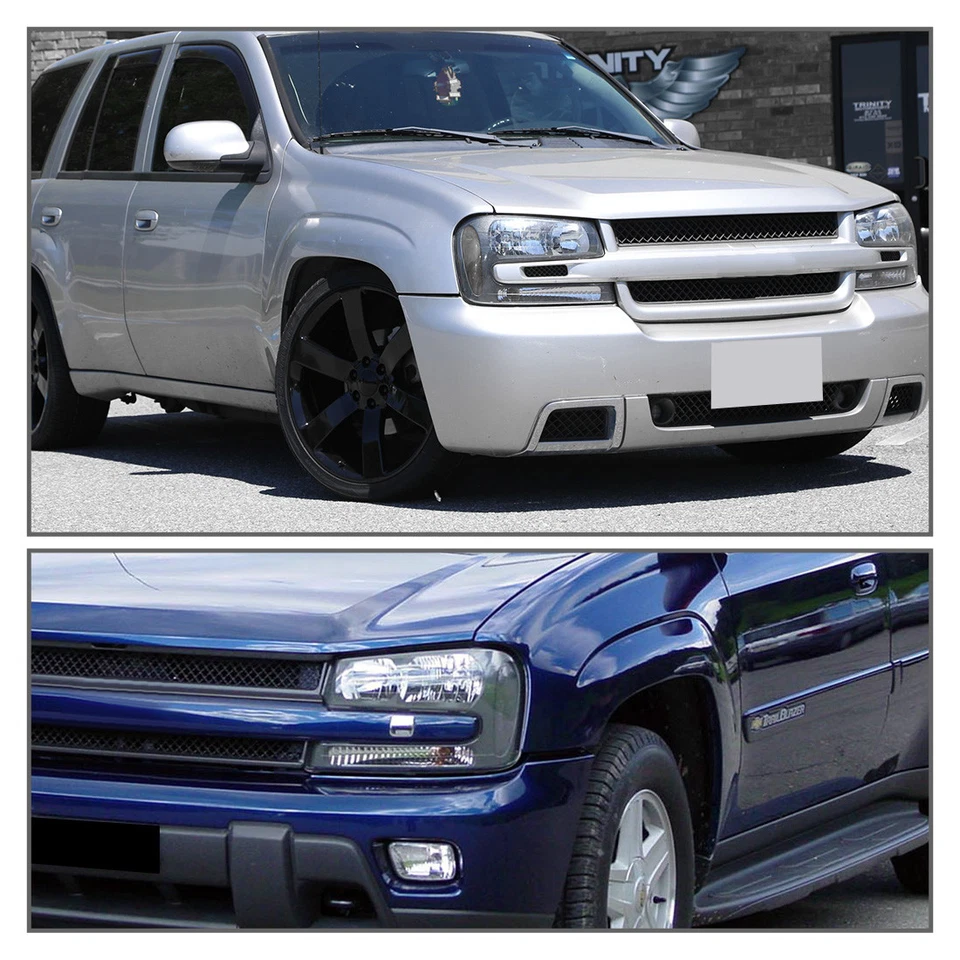 Headlights Assembly Replacement For 2002-2009 Chevy Trailblazer Pair Headlamps - Image 3 of 4