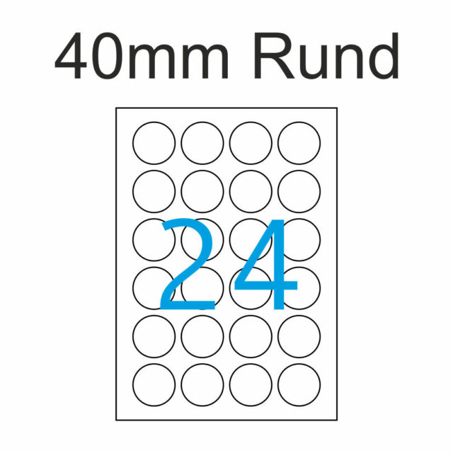 100 Blatt Runde Etiketten 40 Mm Aufkleber Rund Gunstig Kaufen Ebay