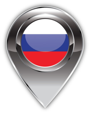 Russia Flag Place Mark Travel Car Bumper Sticker Decal