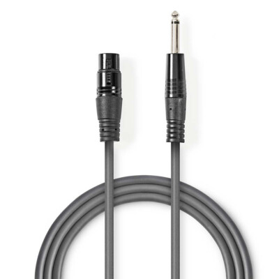 ''ON-STAGE'' Kabel: 3-PIN XLR (Buchse) auf 6,35mm Klinkenstecker (Stecker)