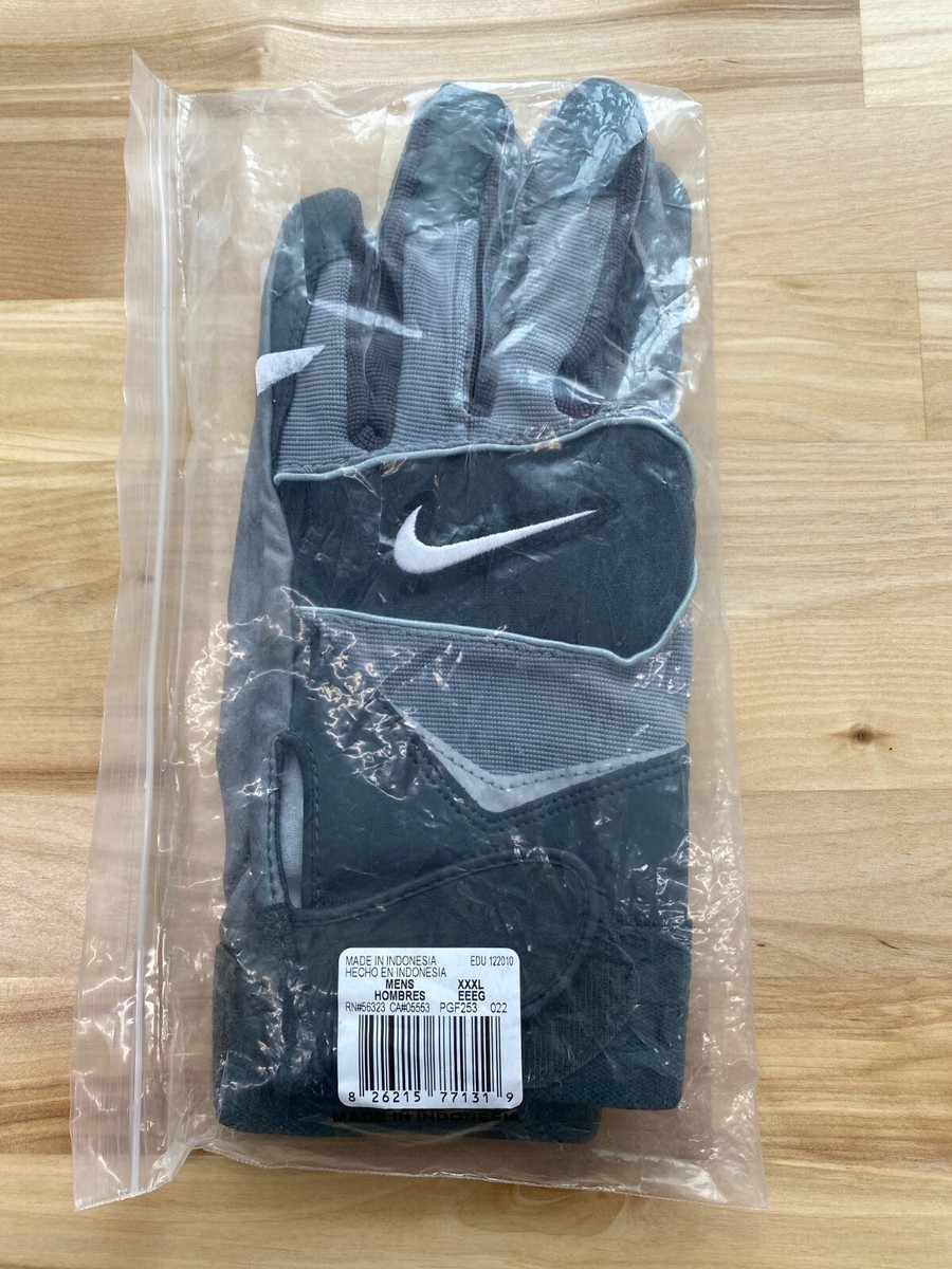 NEW Nike Vapor Jet Mesh Football Gloves Sz 3XL PGF253-022 Gray