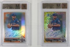 Lot Of 2 BGS 9.5 2017 Bowman Chrome Prospect David Thompson Auto & Refractors
