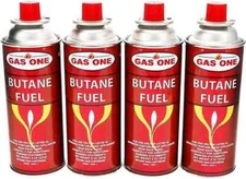 GasOne Butane Fuel Canisters for Portable Camping Stoves,Gas Burners, Pack of 4
