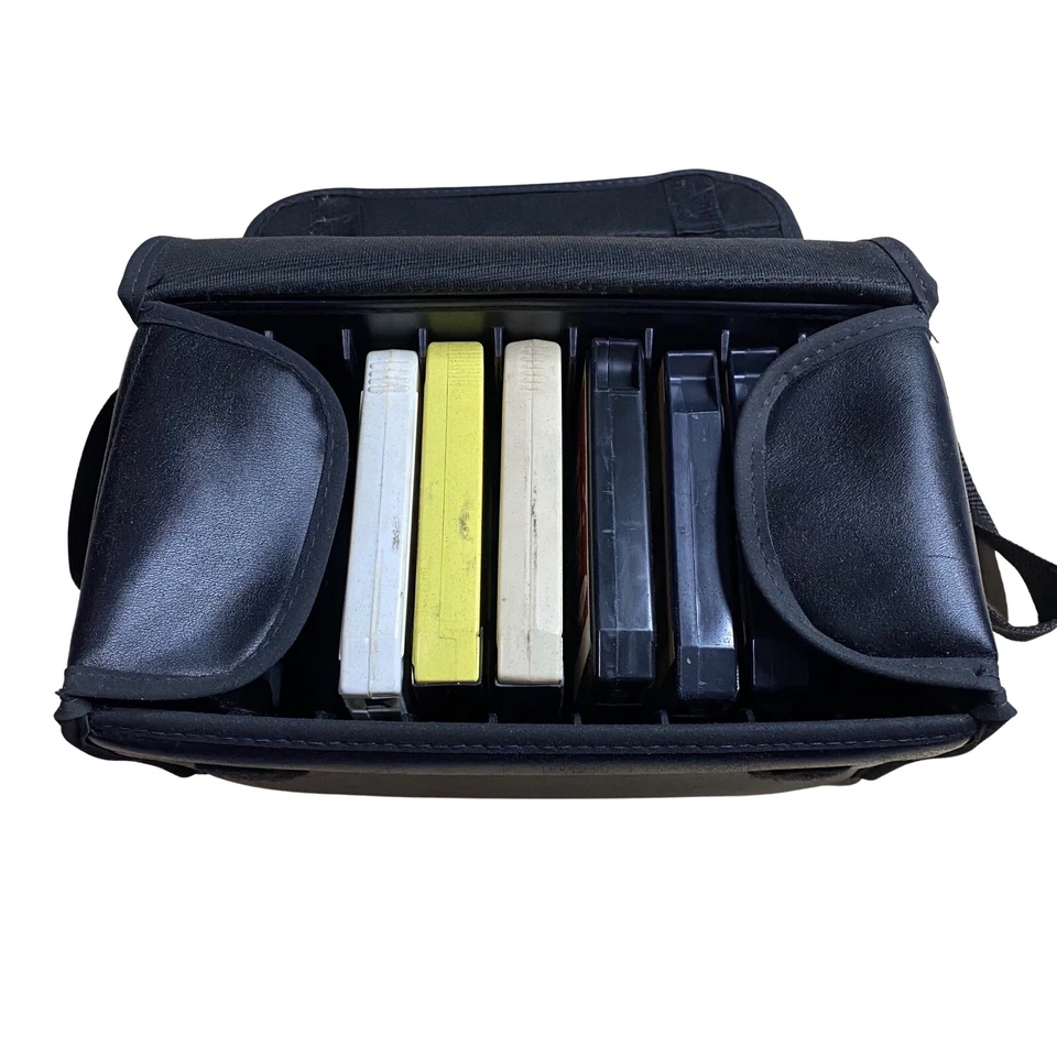 Vintage 8 Track Vinyl Storage Case Holds 9 Black - Изображение 4 из 4