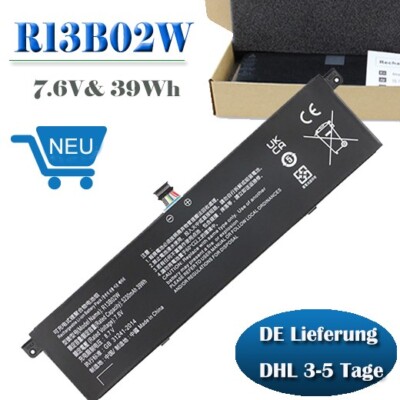 Neu R13B01W R13B02W 7.6V 39Wh Akku Für Xiaomi Mi Air 13.3'' 2018 161301-01