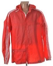 ADIDAS VINTAGE 1980'S RED RAIN JACKET SIZE L ADULT VENTEX