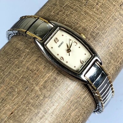Vintage Seiko Women 1N01-5B69 Two-Tone Expansion 18mm Quartz  display picture 1