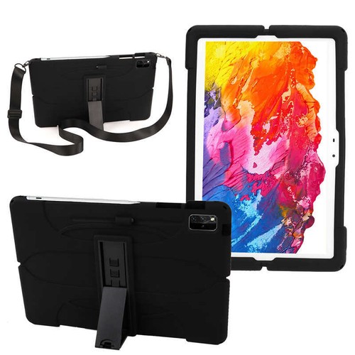 For Samsung Galaxy Tab S7 FE S7+ S8+ 12.4" Case Soft Silicone Stand Cover Strap - Picture 9 of 47
