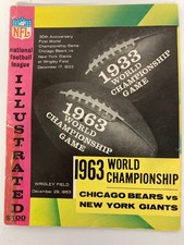 12/29/1963 New York Giants vs Chicago Bears. 3oth Anniversary.