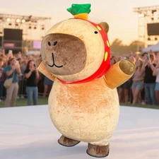 2m/2.6m Capybara Inflatable Costume Mascot Plush Wearable for Cosplay/Carnivals
