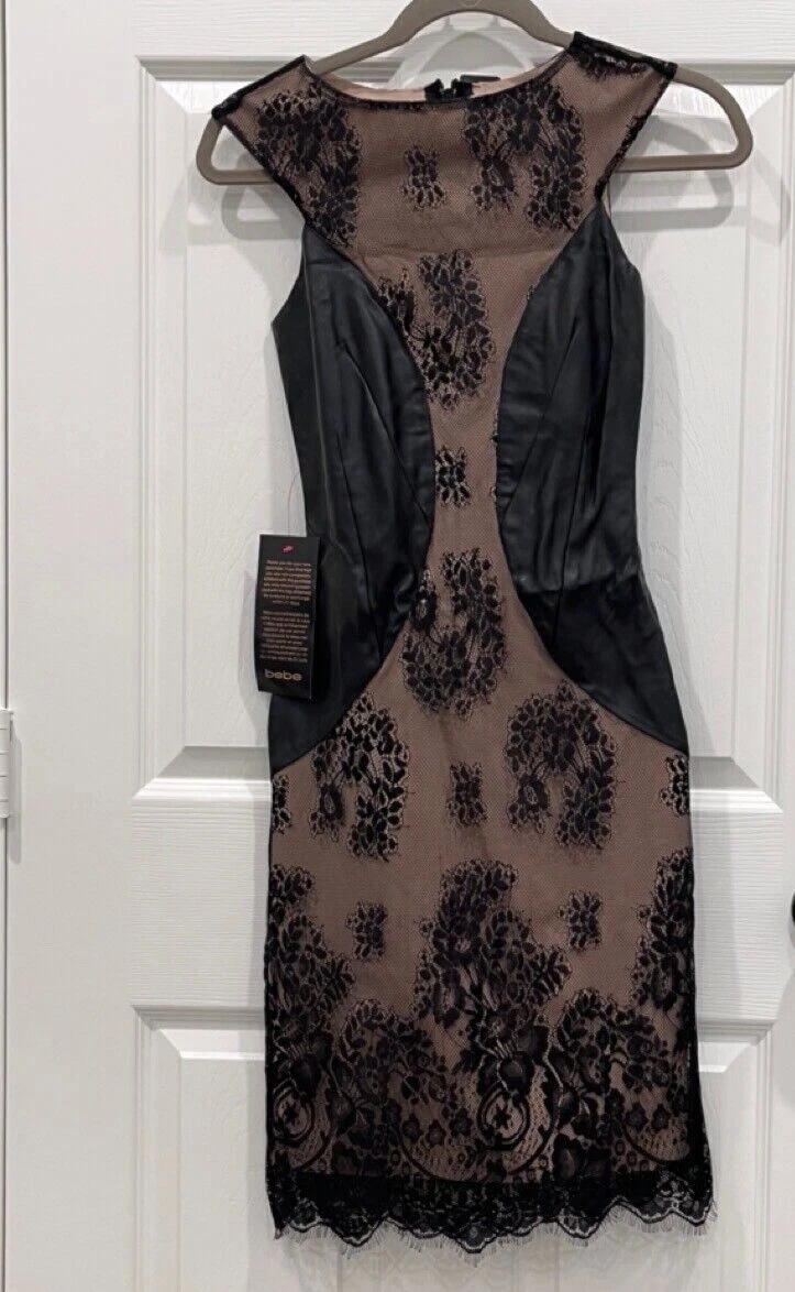 Bebe black lace dress clearance