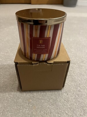 Bath & Body Works große 3 Docht Kerze weiß Scheune Tis The Season