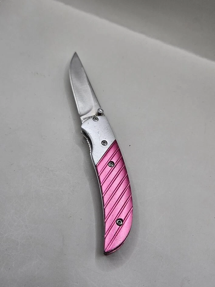 Cuchillo de Bolsillo Plegable Browning Modelo 5622 Prism II Forro Bloqueo Borde Liso Rosa SS Foto 2 de 4