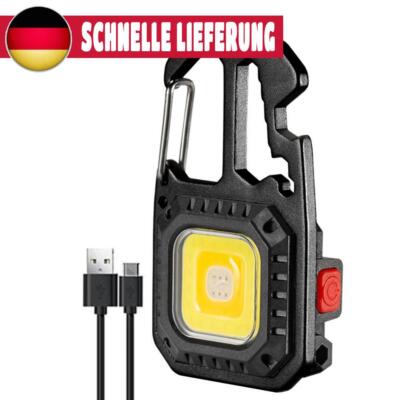 Mini COB Keychain Light 600LM Bottle Opener LED Small Flashlight Keyring 500mAh
