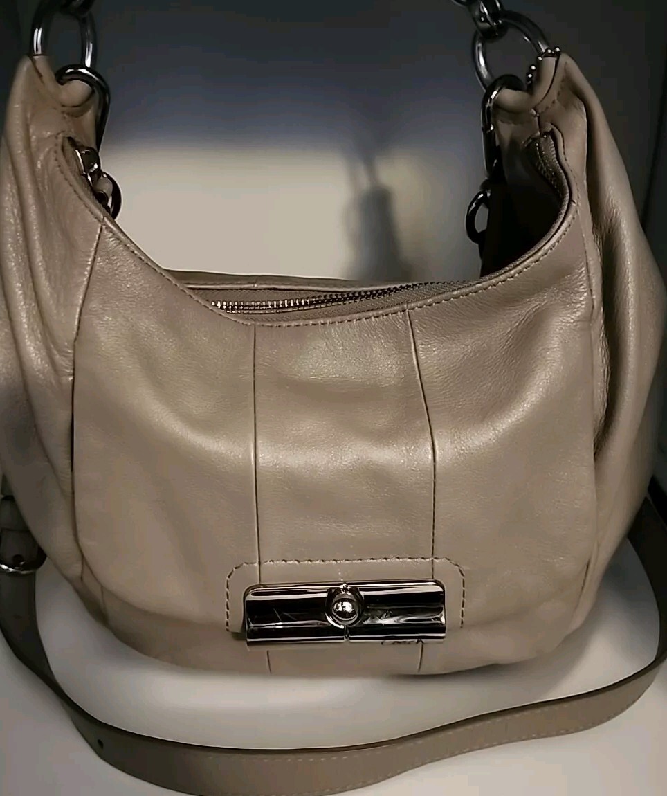 Y2K COACH 16808 KRISTIN Convertible Leather Hobo Bag/purse Taupe
