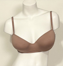 NWT WOMEN'S NAUTICA SUPER SOFT HIDDEN WIRE LOUNGE BRA COFFEE BROWN SIZE 36C