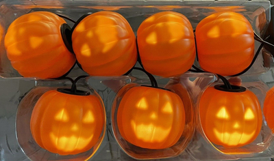 Animated Singing Pumpkins Musical String 8 Light Set Halloween *In Stock* |  eBay