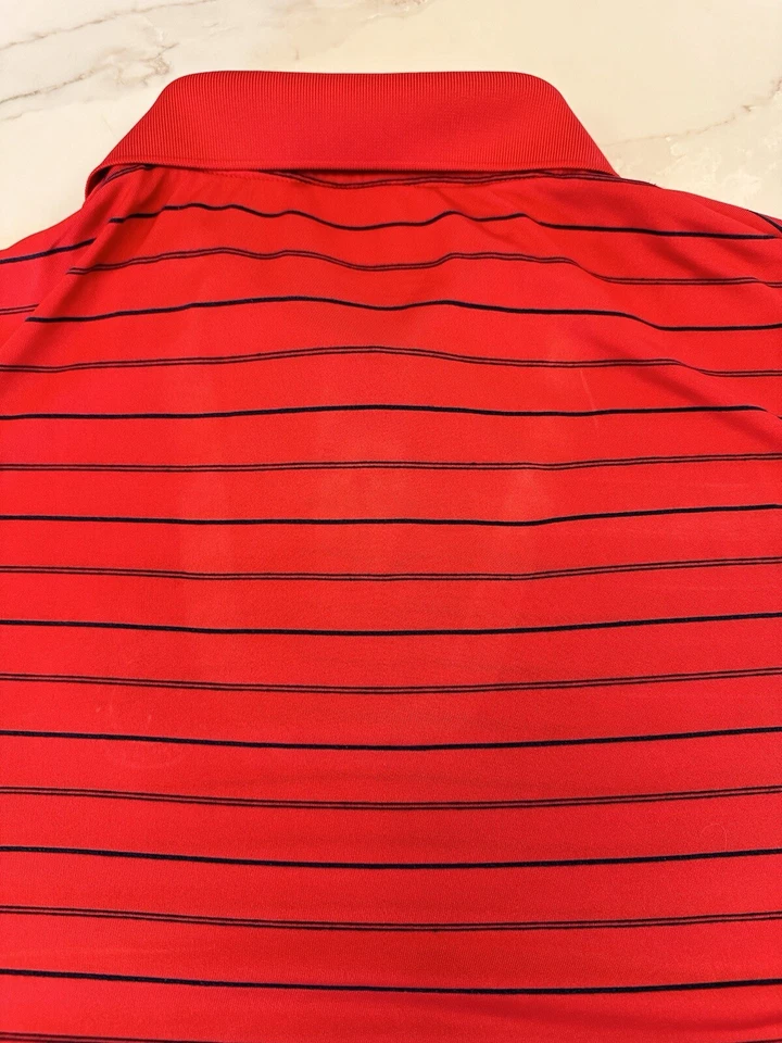 MLB Genuine Merchandise Men's Large Washington Nationals Polo Shirt Red Black - Image 4 of 4