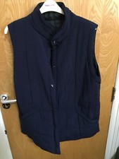 Paloma Size L Blue Gillet With Multiple Pockets And Check Lining
