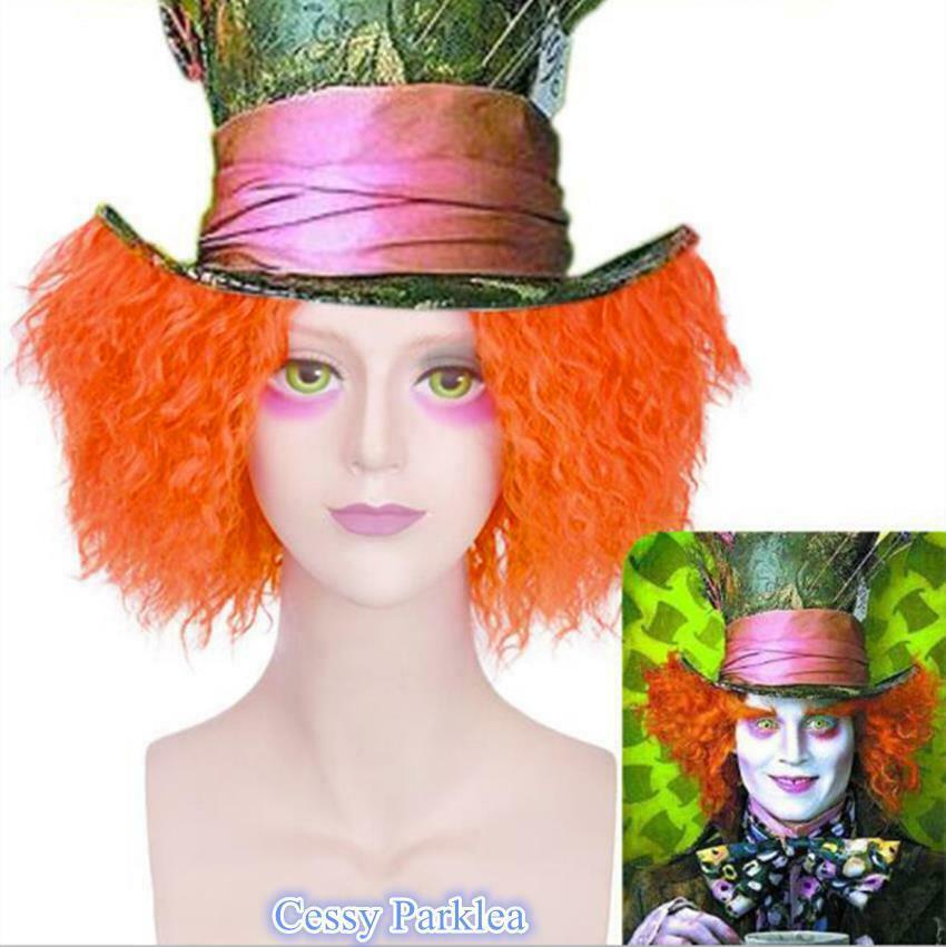 SN-E1-4 Mad Hatter Orange Wig Alice In Wonderland Costume