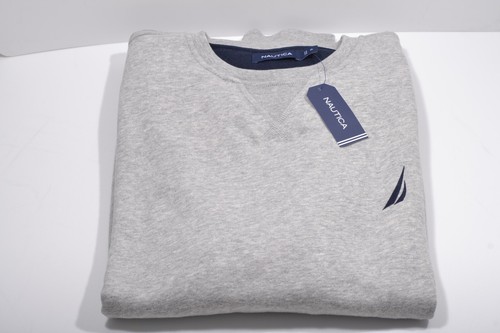 Nautica | Shirts | Nautica Pullover Fleece Sweatshirt Sweater Black Gray Crew Neck Long Slvs Mens L