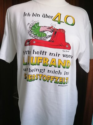   Hanes Shirt T-Shirt weiß ICH BIN ÜBER 40   40 M L