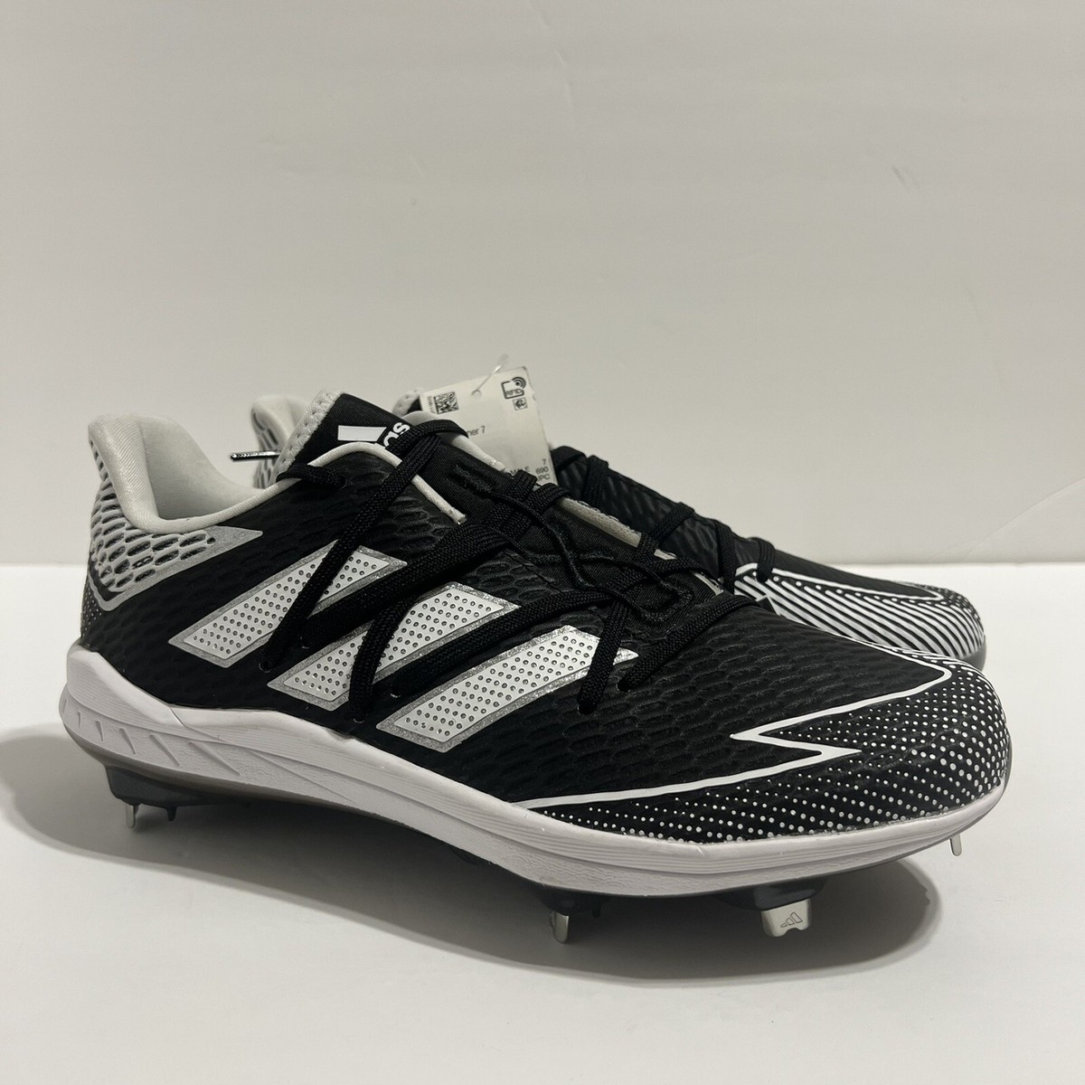 Adidas Afterburner Baseball Cleats Black-White Mens EG5633