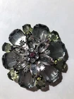 VTG Rhinestone Brooch Costume Jewelry Large Size Brooch