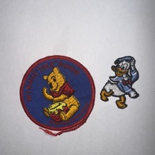 Vintage  Disney Patches  Winnie The Pooh And Donald Duck 