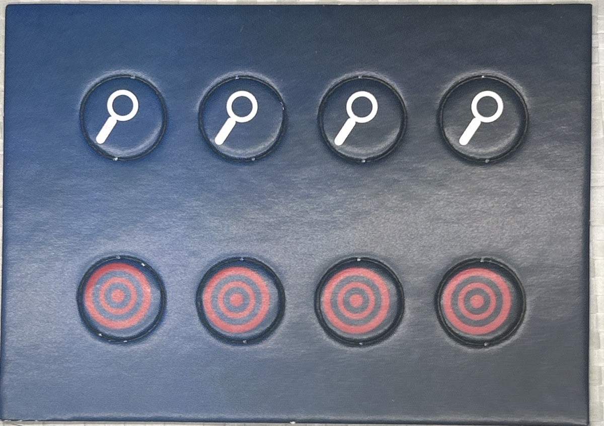 Original Target City tokens from Pandemic Legacy Season 1 Red Box - Unpunched