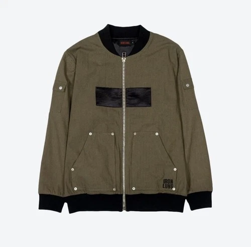 Iron Lung Men's Loden Bomber Jacket size L Full Zip - Color Army - NEW - product listing photo