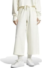 ADIDAS ALL SZN Rib 7/8-Length Wide Leg Pants Off-White LARGE NWT