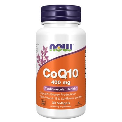 Now Coq10 100Mg 30 Capsules Heart Health Energy Support Vitamin E Lecithin