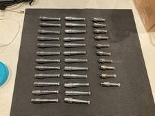 lot of 34 Faucet Stem lot Chrome Plated brass 19 Spline 3.4" and 2.1"