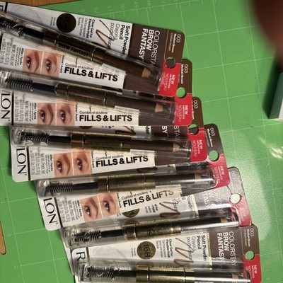 6-PACK Revlon ColorStay Brow Fantasy 003 Medium Brown Pencil & Gel 16HR Wear New