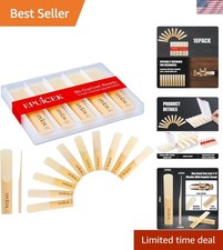 10 Pack Bb Clarinet Reeds 2.5 Strength for Beginner and Player, Thinner Reed ...