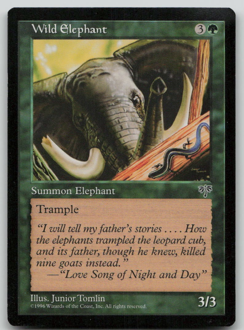 Wild Elephant [Mirage - 254] Moderately Played Common Magic