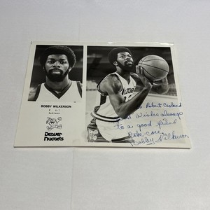 8x10 Press Photo Bobby Wilkerson Autograph - Denver Nuggets B&W