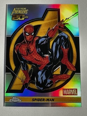 2025 Topps Chrome Marvel Spider-Man #AV-1 The New Avengers 20th