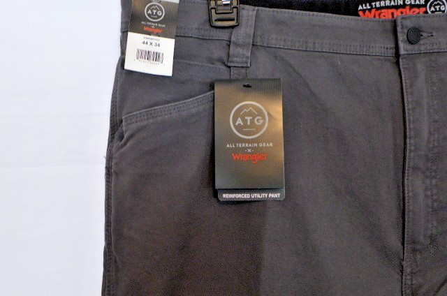 Men's Wrangler Dark Gray All Terrain Straight Leg Slim Fit Cargo Pants 44x34 NWT thumbnail 2